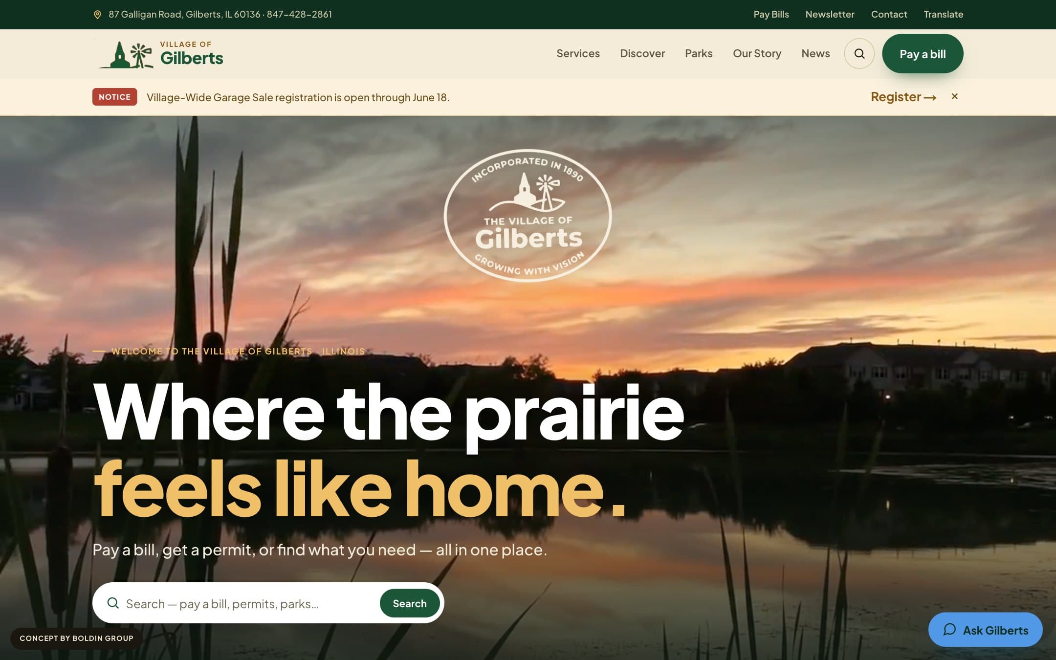Village of Gilberts, City website